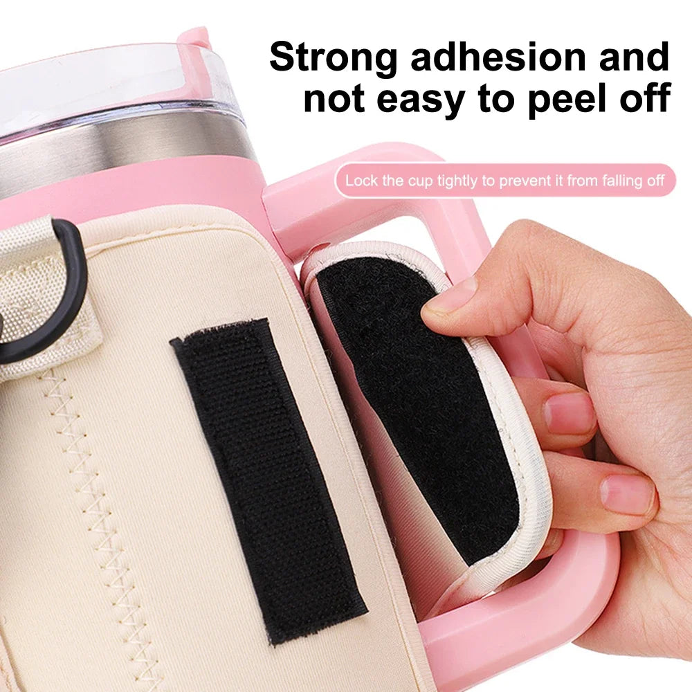 40oz Water Bottle Carrier Bag For Stanley Quencher Cup Sleeve Adjustable Shoulder Strap Non-slip Insulated Mug Cover