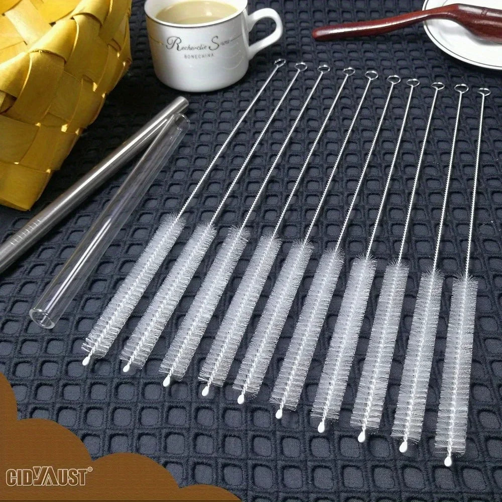 Straw Cleaner Brush for Stanley Extra Long, Straw Cleaning Brush for Tubes, Water Cup, Extra Long Straw Brush Set 10 Pack