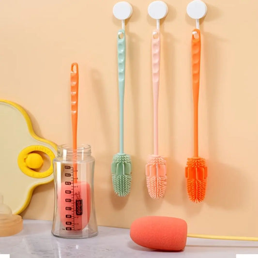Cleaning Supplies Silicone Cup Brush Multipurpose Portable Cup Scrubber Long Handle Glass Cleaner Glass Cup