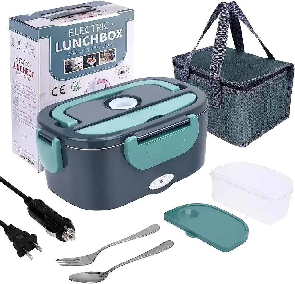 Electric Lunch Box Food Heater  Portable Food Warmer Lunchbox for Car Home Leak proof 2 Compartments 110V 220V Pot