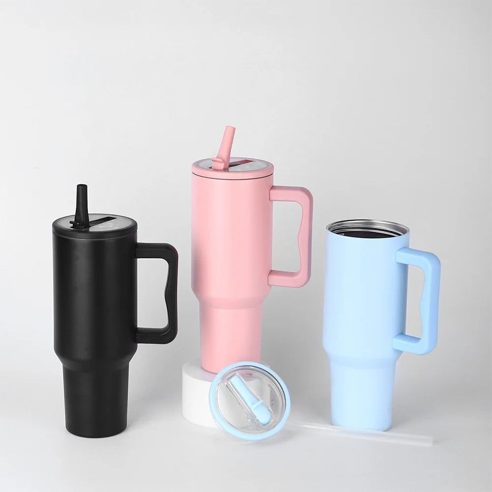 40oz Tumbler Flip Straw Lid Replacement fit for Stanley Quencher Spill Proof Splash Resistant Tumbler Lids Reusable Lids ﻿