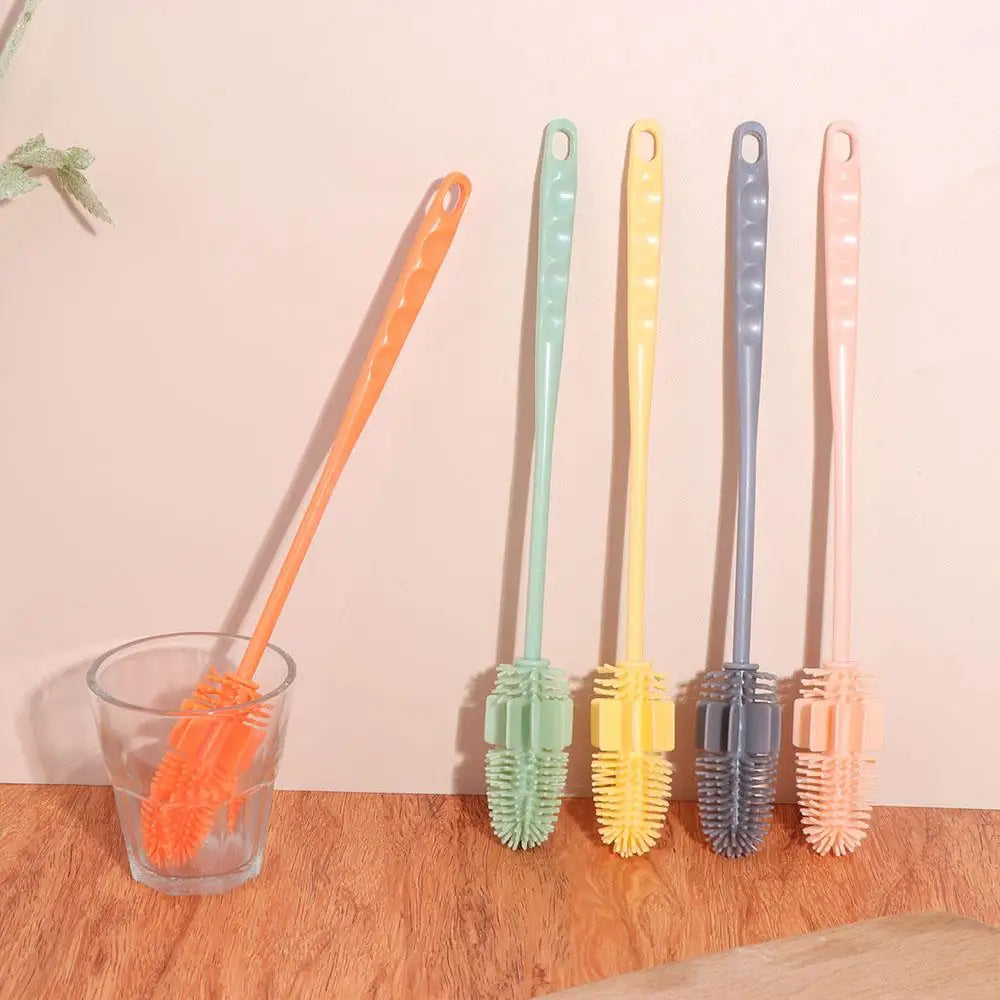 Cleaning Supplies Silicone Cup Brush Multipurpose Portable Cup Scrubber Long Handle Glass Cleaner Glass Cup