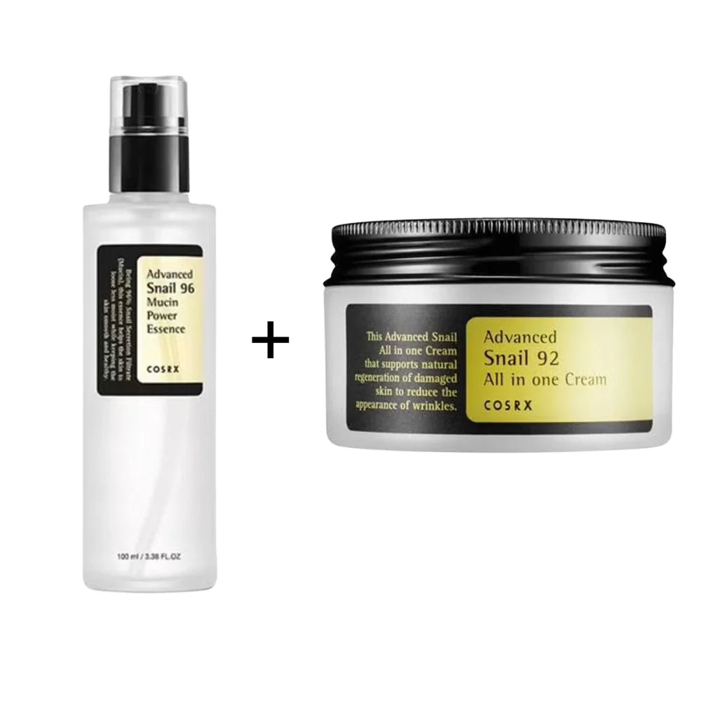 Snail Mucin Power Repair Essence Water Skin Toner Moisturizing Brightening Hyaluronic Acid Prime Deep Nourishing Skin Care Set