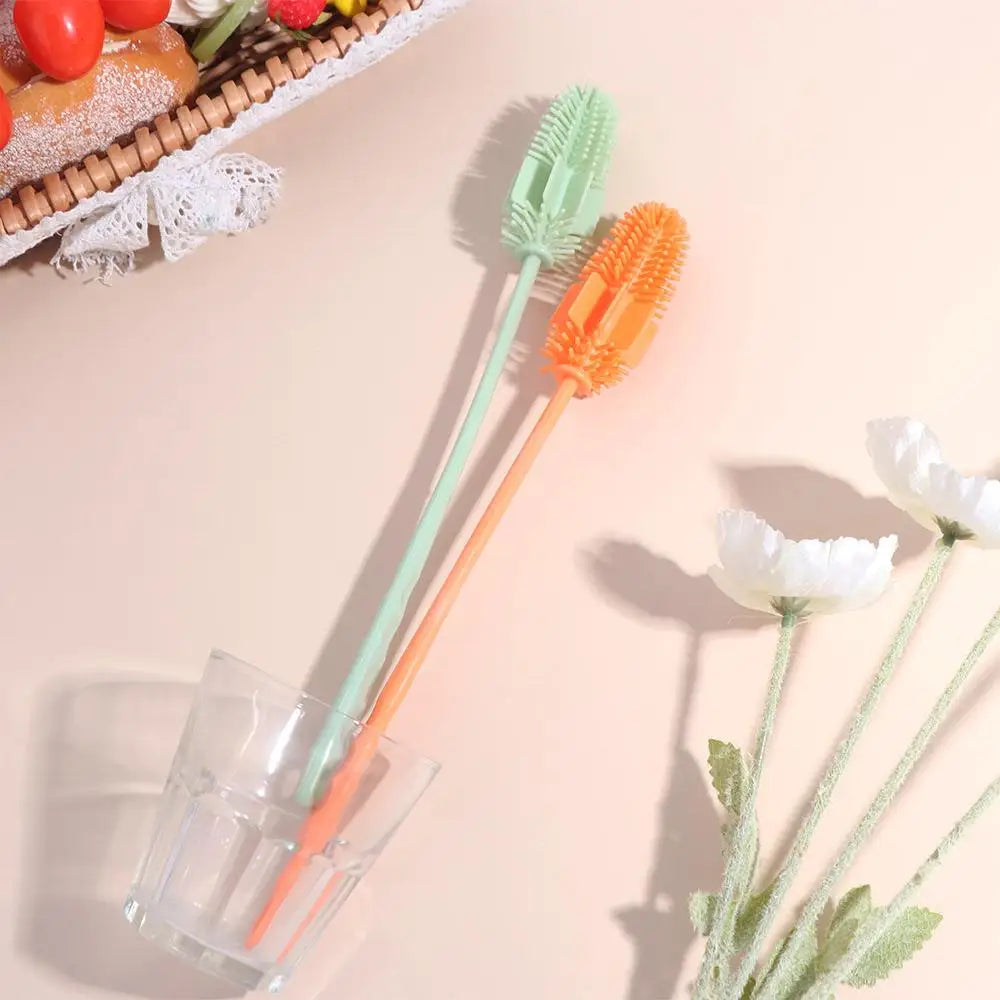 Cleaning Supplies Silicone Cup Brush Multipurpose Portable Cup Scrubber Long Handle Glass Cleaner Glass Cup