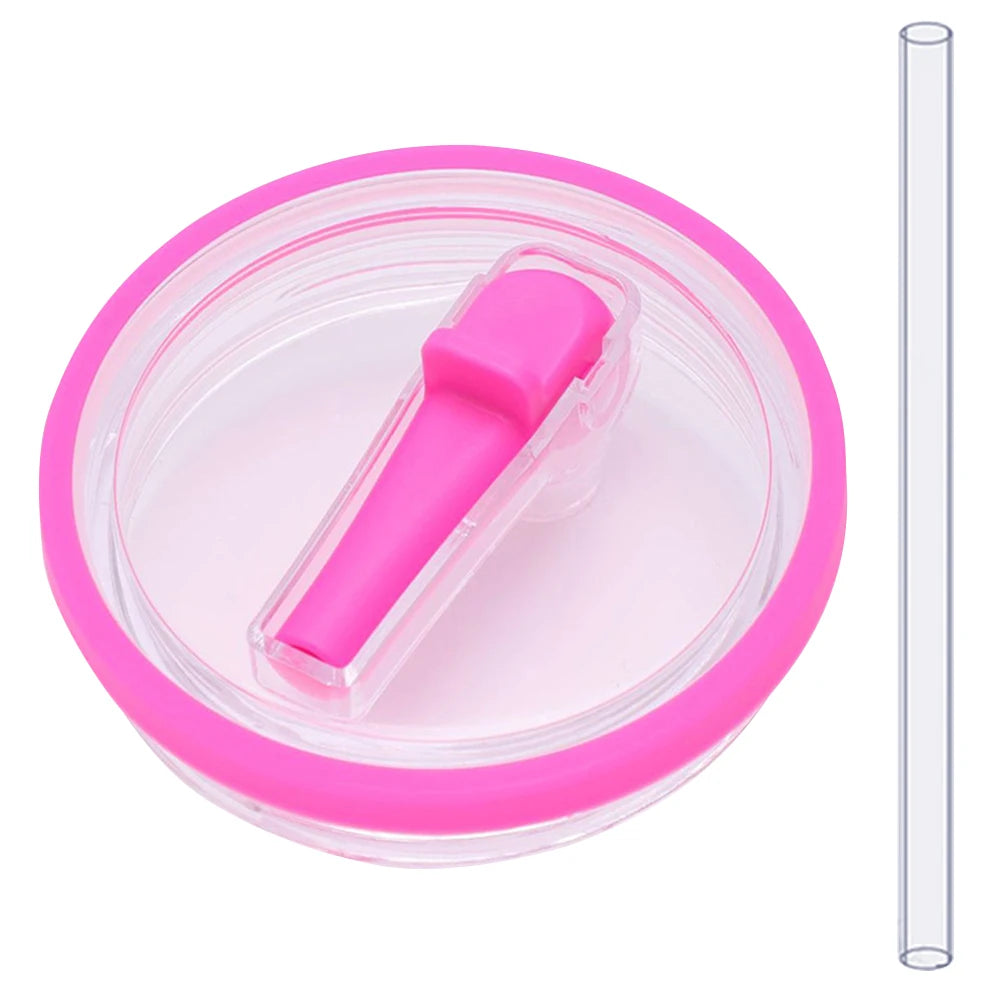 40oz Tumbler Flip Straw Lid Replacement fit for Stanley Quencher Spill Proof Splash Resistant Tumbler Lids Reusable Lids ﻿